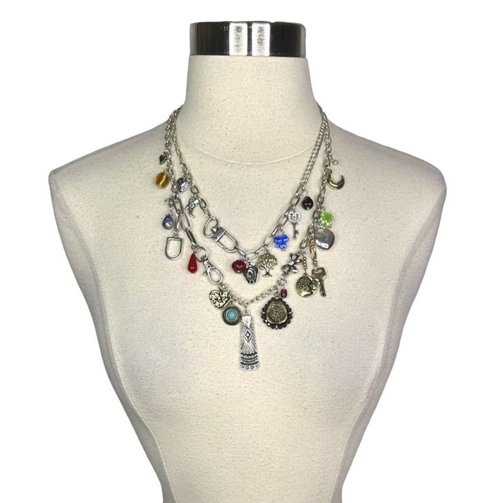 Free People Maxamillion Charm Necklace - World Traveler - Picture 4 of 10